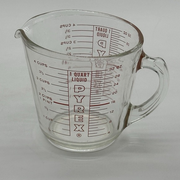 Vintage 4 Cup Glass Pyrexeasyring Cup - Picture 2 of 5